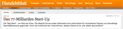 Was macht die "Erste Abwicklungsanstalt", die "Bad Bank" der WestLB eigentlich?